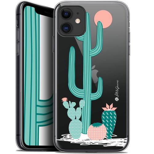 Caseink Coque Pour Apple Iphone 11 (6.1 ) [Gel Hd Imprimé En France Collection Petits Grains® Design A L'ombre Des Cactus - Souple - Ultra Fin ]