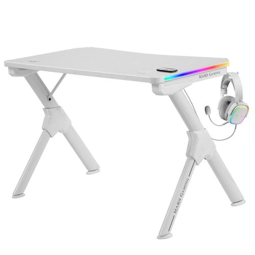 Bureau de jeu Mars Gaming Mgd Rgb Blanc