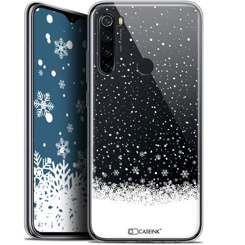 Caseink Coque Pour Xiaomi Redmi Note 8 (6.3 ) [Gel Motif Hd Imprimé En France Collection Noël 2017 Design Flocons De Neige - Souple - Ultra Fin ]