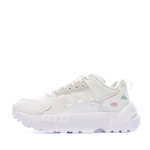 Baskets Blanches Fille Adidas Zx 22 - 32