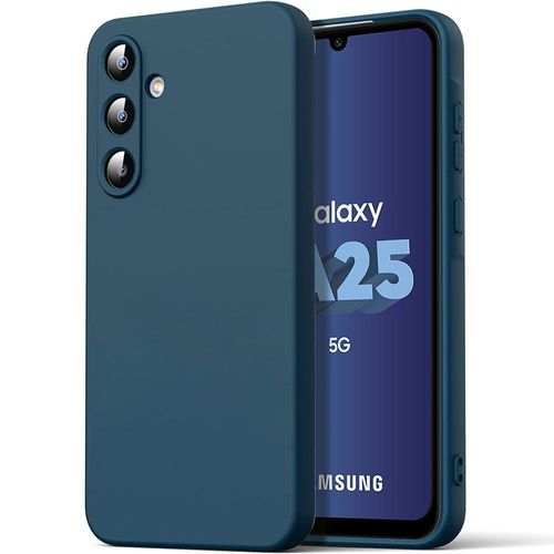 Coque Pour Samsung Galaxy A25 5g - Protection Ultra Slim Antichoc Anti-Rayures Bleu Marine - E.F.Connection