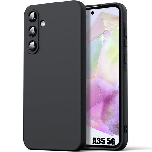 Coque Pour Samsung Galaxy A35 5g - Silicone Mat Protection Ultra Slim Souple - Noir - E.F.Connection