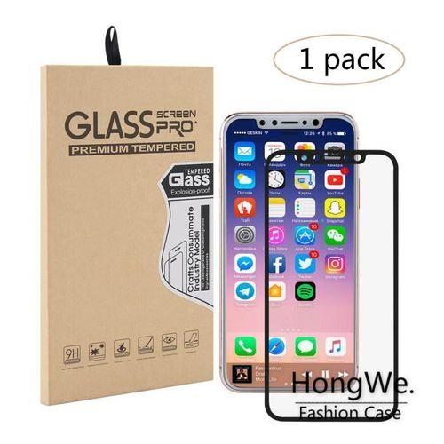 Fengrongle® Verre Trempé Pour Iphone X (Noir)4