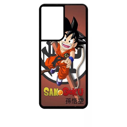 Coque Pour Galaxy S21 Ultra - Dbz Sangoku Enfant Kanji Boule De Cristal - Noir
