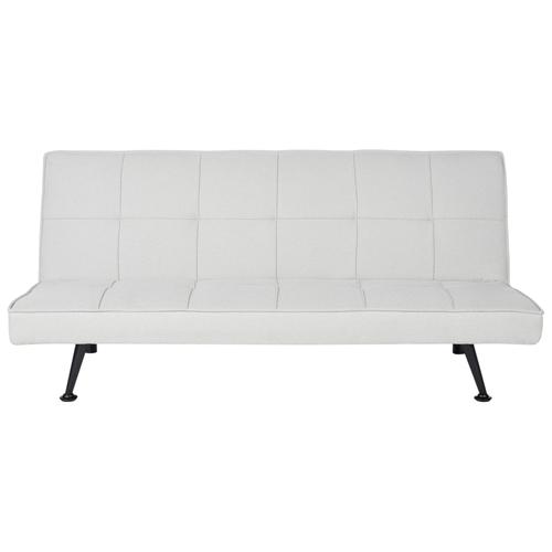 Canapé Convertible 3 Places En Tissu Gris Clair Hasle