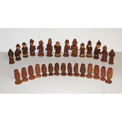 figurine africaine en bois lot 29 sculptures bois leger statuettes adultes enfants