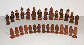 figurine africaine en bois lot 29 sculptures bois leger statuettes adultes enfants