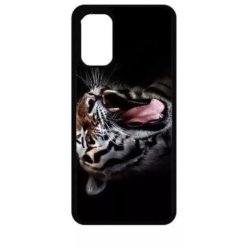 Coque Pour Xiaomi Redmi Note 10 5g - Tete De Tigre Sauvage - Silicone - Noir