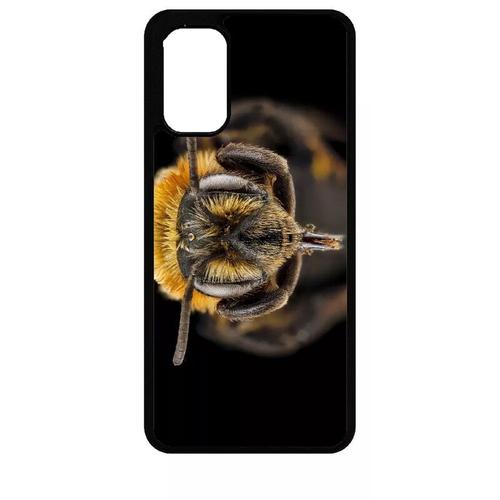 Coque Pour Xiaomi Redmi Note 10 5g - Macro Tete D'abeille Sur Fond Noir - Silicone - Noir