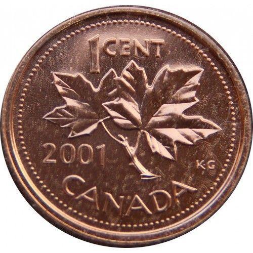 Pièce De Monnaie Du Canada - 1 Cent De 2001