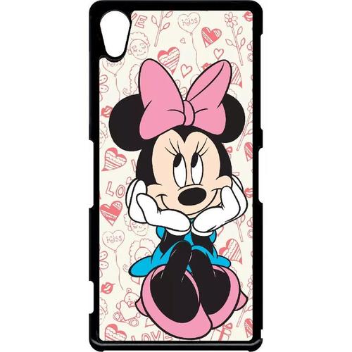 Coque Pour Xperia Z2 - Disney Minnie Love - Noir