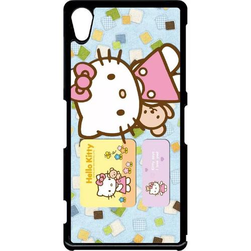 Coque Pour Xperia Z2 - Hello Kitty I Love You - Noir