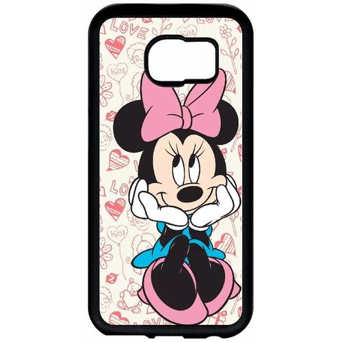 Coque Pour Galaxy S6 - Disney Minnie Love - Noir