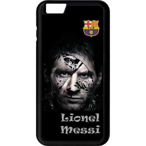 Coque Pour Iphone 6+ - Fc Barcelona Lionel Messi Abstract - Noir