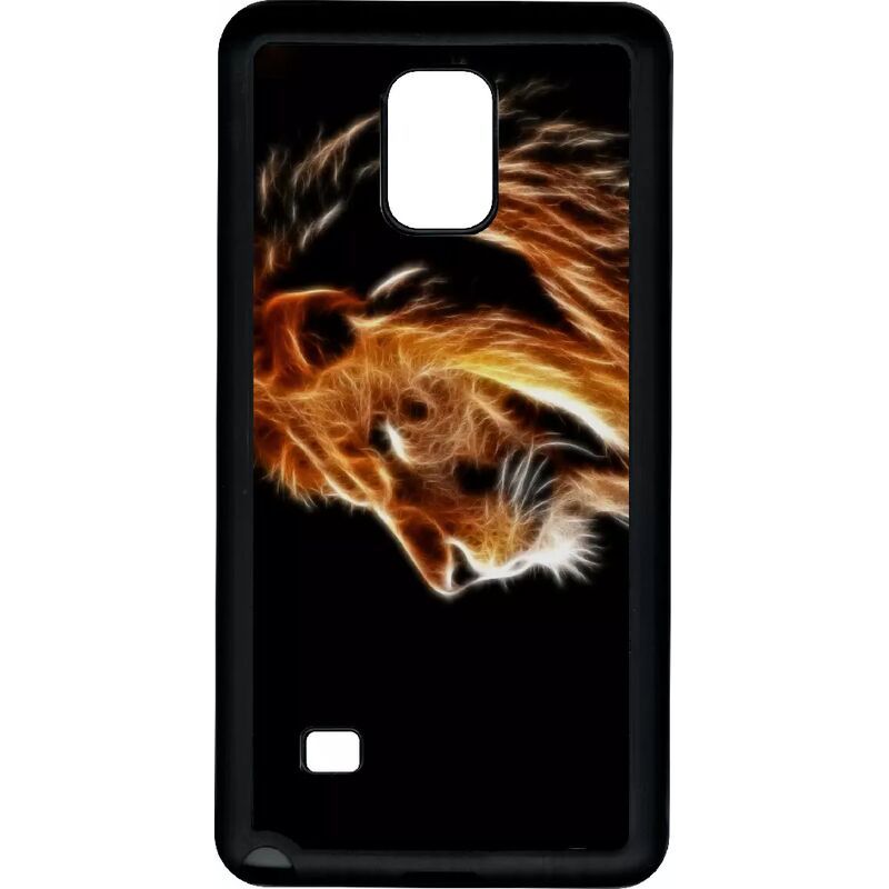 Coque Pour Galaxy Note 4 - Tete De Lion Aerographe - Noir