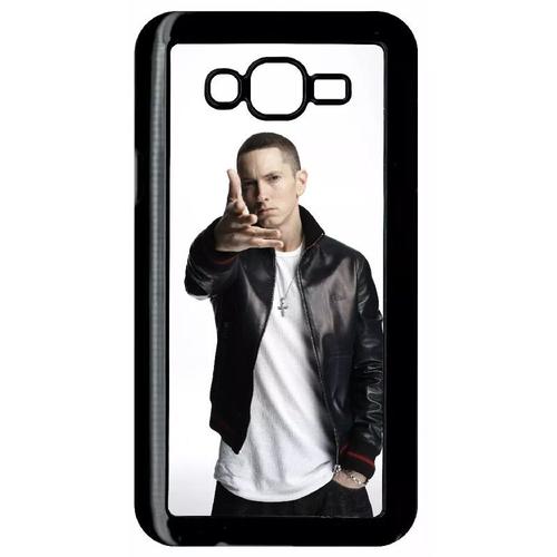 Coque Pour Galaxy J7 - Hip Hop Rap Us Eminem - Noir