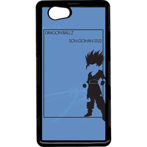 Coque Pour Xperia Z1 Compact - Dbz Songohan Super Sayan Minimalist - Noir