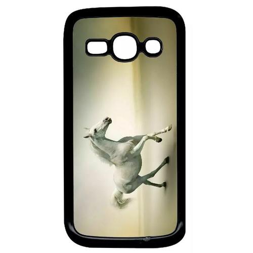 Coque Pour Galaxy Ace 3 - Cheval Blanc En Course - Noir