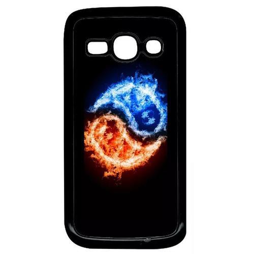 Coque Pour Galaxy Ace 3 - Yin Yang Feu Et Eau - Noir