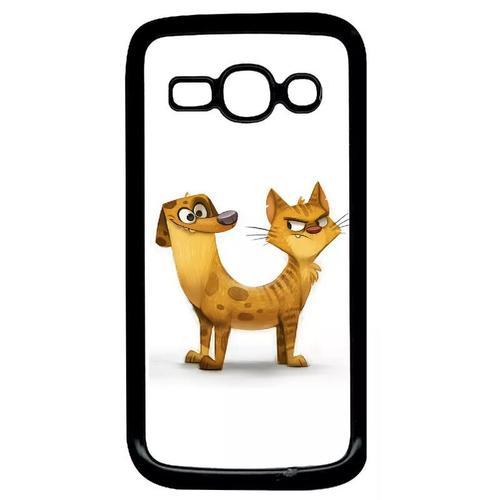 Coque Pour Galaxy Ace 3 - Funny Chienchat - Noir