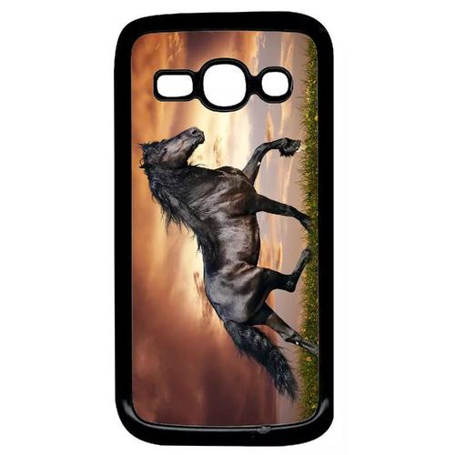 Coque Pour Galaxy Ace 3 - Magnifique Cheval Noir - Noir