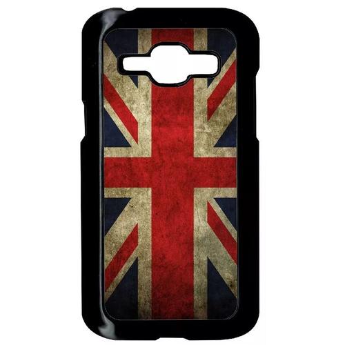 Coque Pour Galaxy J1 - Drapeau Uk Royaume Uni Grunge Flag - Noir