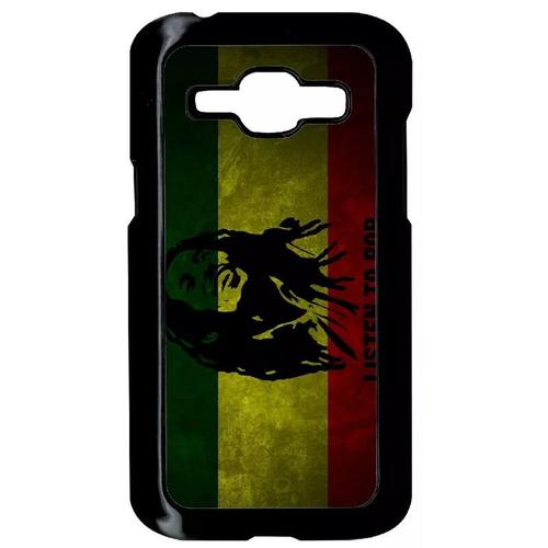 Coque Pour Galaxy J1 - Listen To Bob Marley - Noir