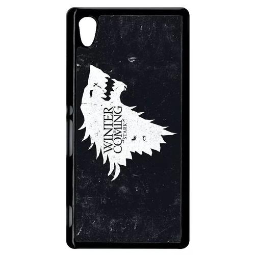 Coque Pour Xperia M4 Aqua - Maison Stark Winter Is Coming Alt - Noir