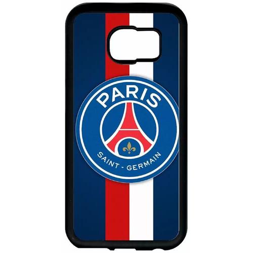 Coque Pour Galaxy S6 - Psg Paris Saint Germain Bleu Blanc Rouge - Noir
