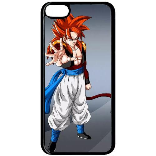 Coque Pour Ipod Touch 6 - Dbz Gt Goku Et Vegeta Gogeta Super Saiyan 4 Cheveux Rouge - Noir