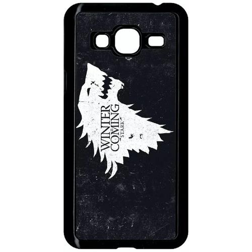 Coque Pour Galaxy J3 (2015) - Maison Stark Winter Is Coming Alt - Noir