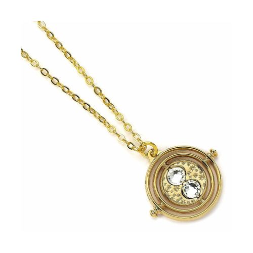 Harry Potter - Pendentif Et Collier Fixed Time Turner (Plaqué Or)