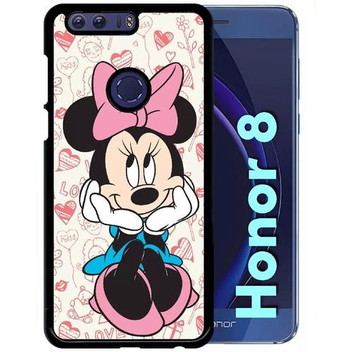 Coque Pour Honor 8 - Disney Minnie Love - Noir