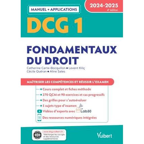 Dcg 1 - Fondamentaux Du Droit : Manuel Et Applications 2024-2025