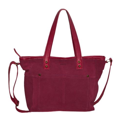 Sac bandoulière Rose Femme Pieces Suede Cross