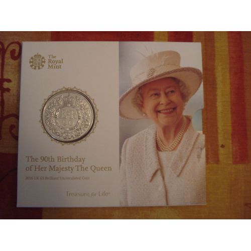 Pièce De £5 90ème Anniversaire De La Reine Elizabeth Ii