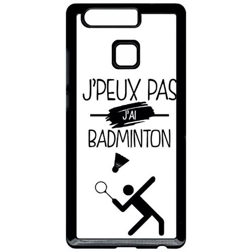 Coque Pour Huawei Ascend P9 - J Peux Pas J Ai Badminton 1 - Noir