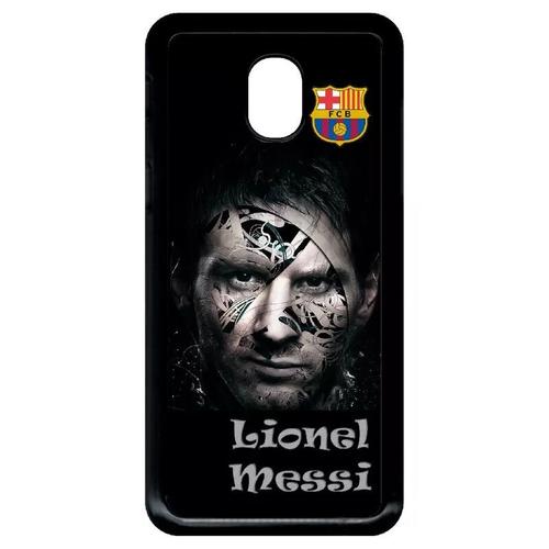 Coque Pour Galaxy J3 (2018) - Fc Barcelona Lionel Messi Abstract - Noir