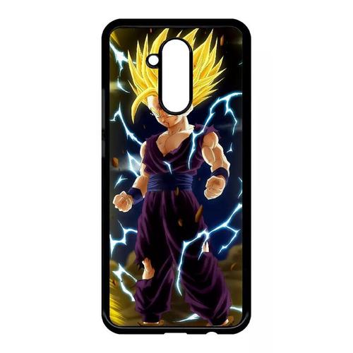 Coque Pour Huawei Mate 20 Lite - Dbz Songohan Super Sayan 2 Face À Cell - Noir