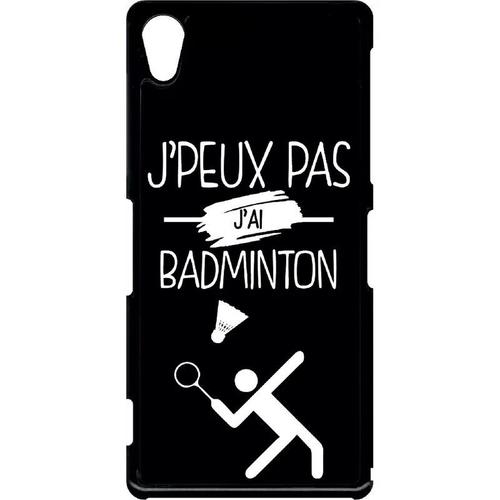 Coque Pour Xperia Z2 - J Peux Pas J Ai Badminton 2 - Noir