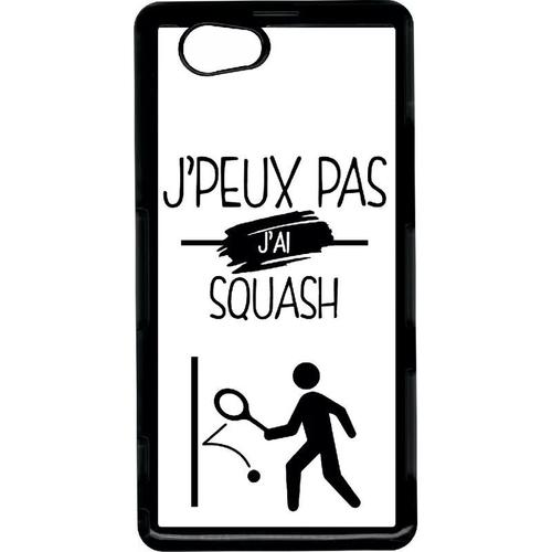 Coque Pour Xperia Z1 Compact - J Peux Pas J Ai Squash 1 - Noir