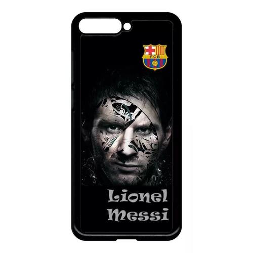 Coque Pour Huawei Y6 (2018) - Fc Barcelona Lionel Messi Abstract - Noir
