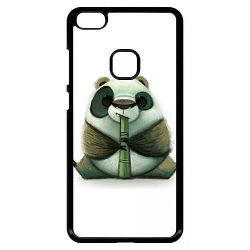 Coque Pour Huawei Ascend P10 Lite - Funny Panda Pipo Roseau - Noir