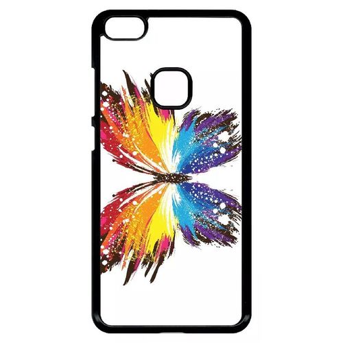 Coque Pour Huawei Ascend P10 Lite - Papillon Multicolor - Noir