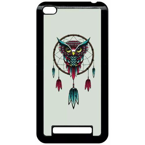 Coque Pour Xiaomi Redmi 4a - Dreamcatcher Hibou Tribal - Noir