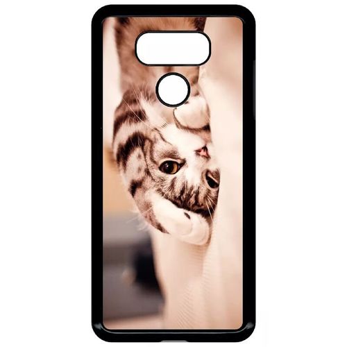 Coque Pour Lg G6 - Chaton Fatigue - Noir