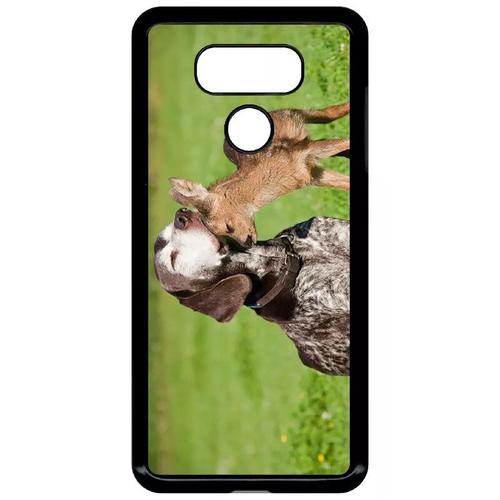 Coque Pour Lg G6 - Chien Et Petit Chevreuil - Noir