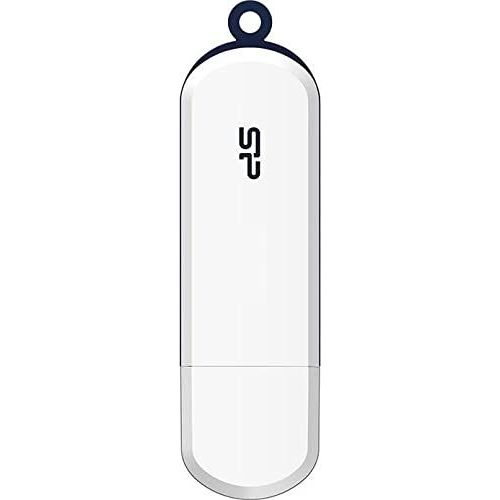 SILICON POWER Blaze B32 - Clé USB - 128 Go - USB 3.2 Gen 1 - blanc, navy blue trim