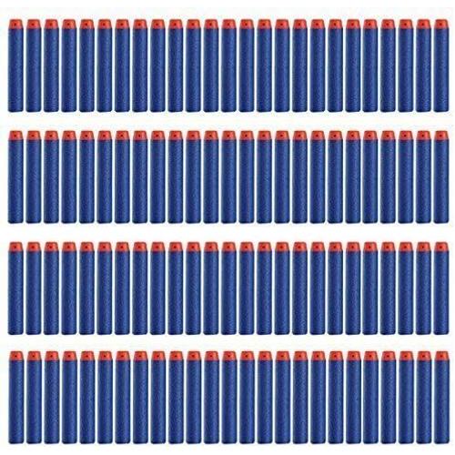 ® 100pcs Mousse Fléchettes Recharge Balle De Nerf Pr N-Strike Elite Blasters Pistolet Jouet Darts Refill Bullet For Toy Gun (Bleu 100 Pcs)