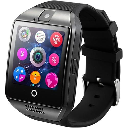 Montre Connectée À Chargement Usb : Montre Intelligente À Led Étanche Pour Téléphone Avec Caméra D'identification Faciale Gps Pour Enfants Noir